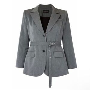 🆕️ 11 HONORÉ Marquitta Belted Grey Lined Blazer Size 18 NEW